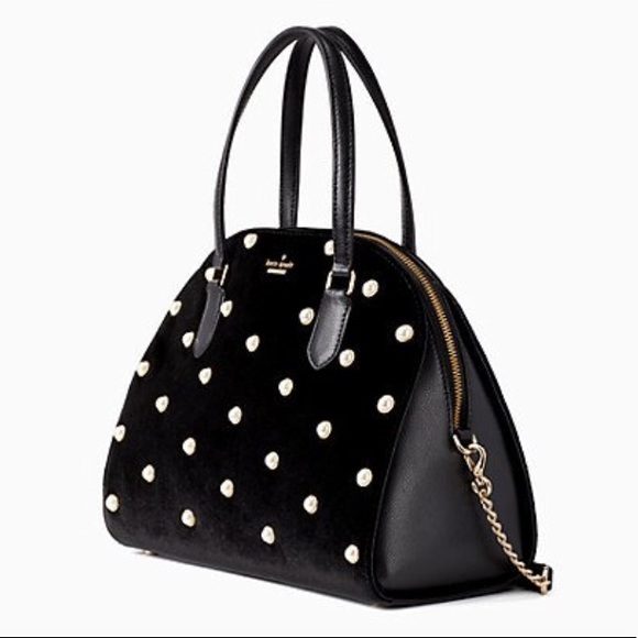 kate spade Handbags - ⛔️SOLD/Authentic Kate Spade velvet/Leather/pearls